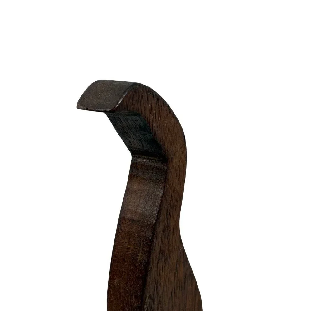 Hand-Carved Wooden Bird Figurine Vintage 8" Tall Decorative Sculpture With Base - Picture 6 of 9